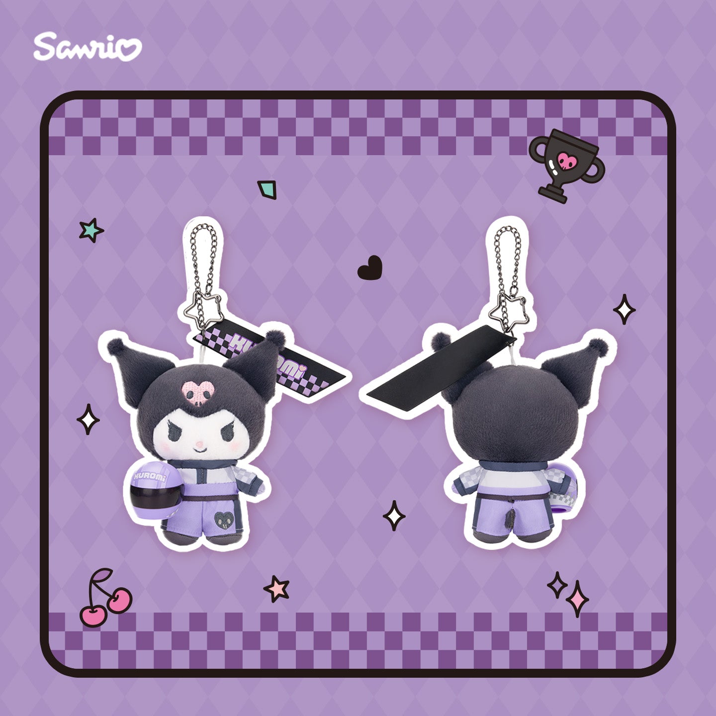 Sanrio Racing Championship Series Plush Keychain