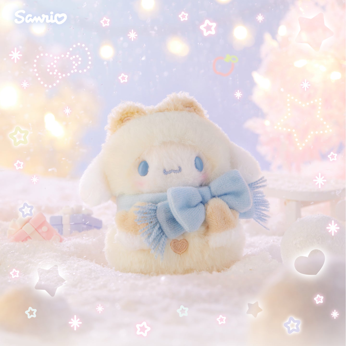 Sanrio Build a Snowman Series Plush Keychain