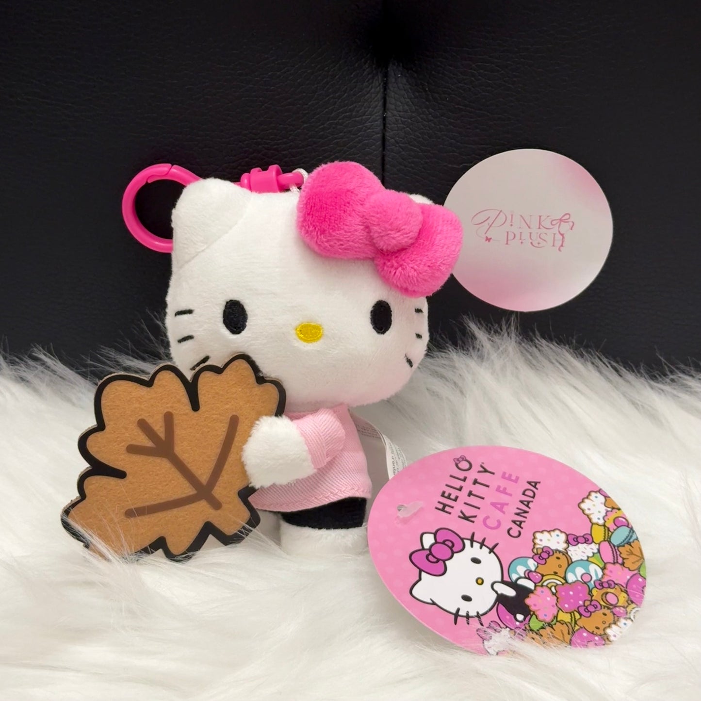 SANRIO Hello Kitty Vancouver Maple Leaf Plush Keychain (Canada Release) Regional Exclusive