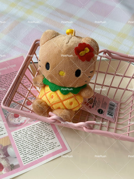 Hello Kitty Hawaii Exclusive Pineapple Plush Keychain