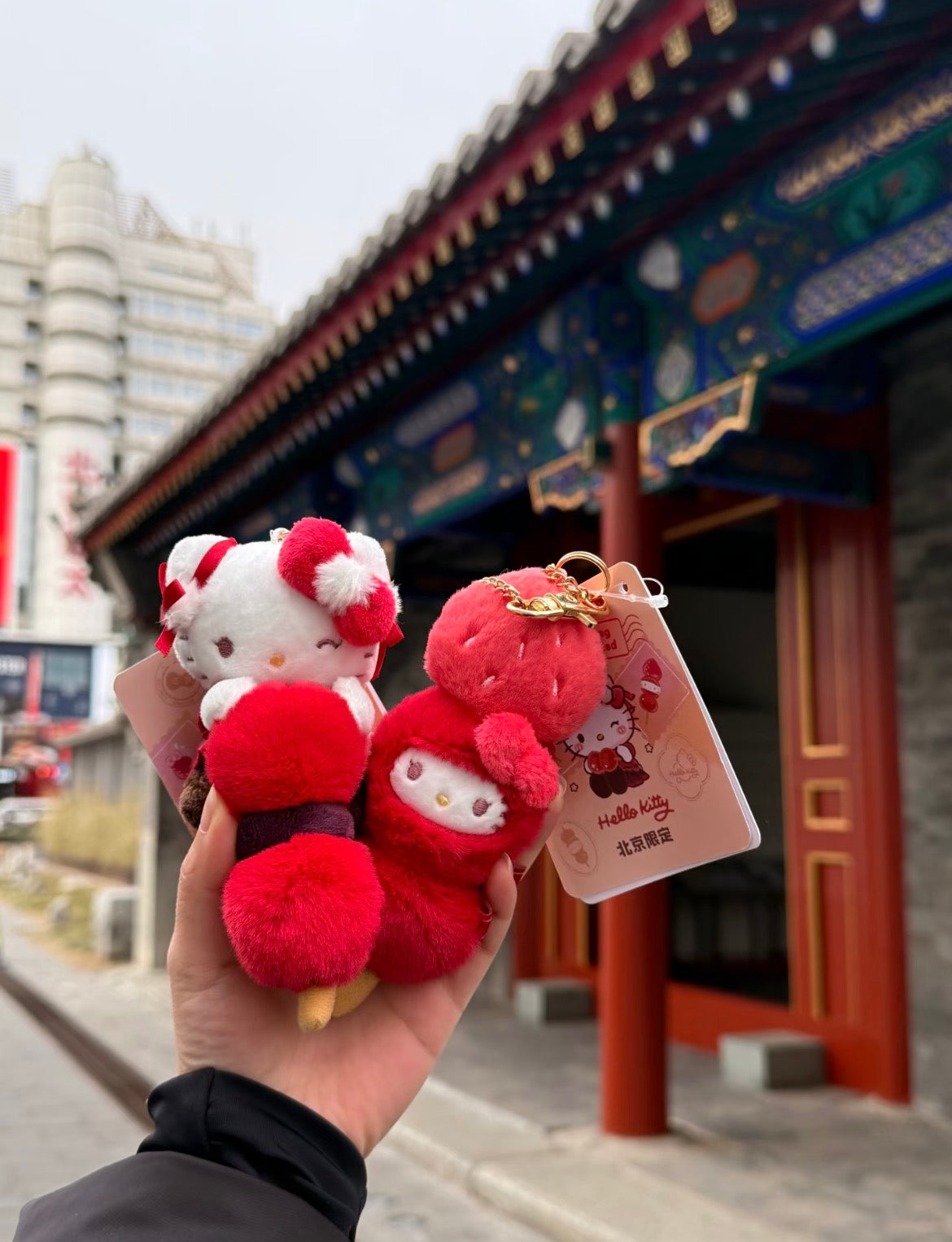 SANRIO Hello Kitty Beijing Tanghulu Plush Keychain – Regional Exclusive