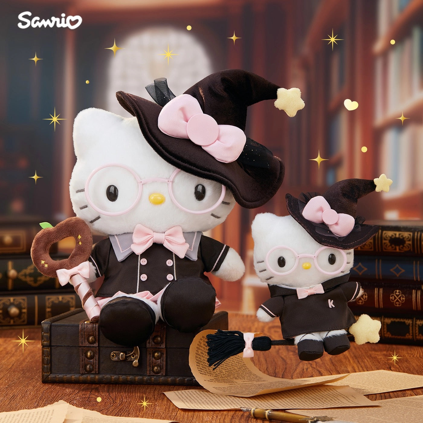 Kuromi Sanrio Magic Academy Series Plush Keychain