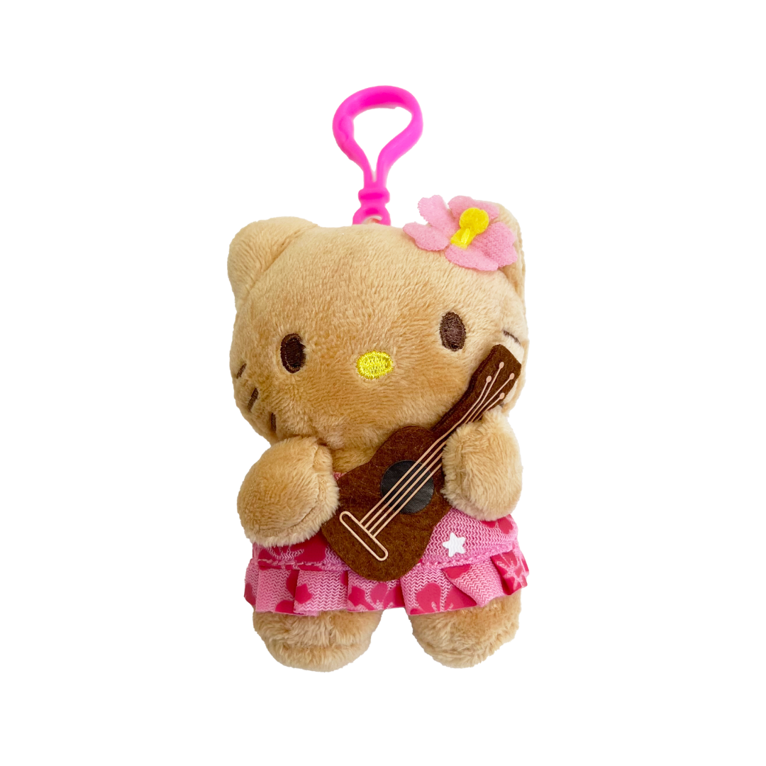 Hello Kitty Hawaii Exclusive Ukulele Guam Plush Keychain
