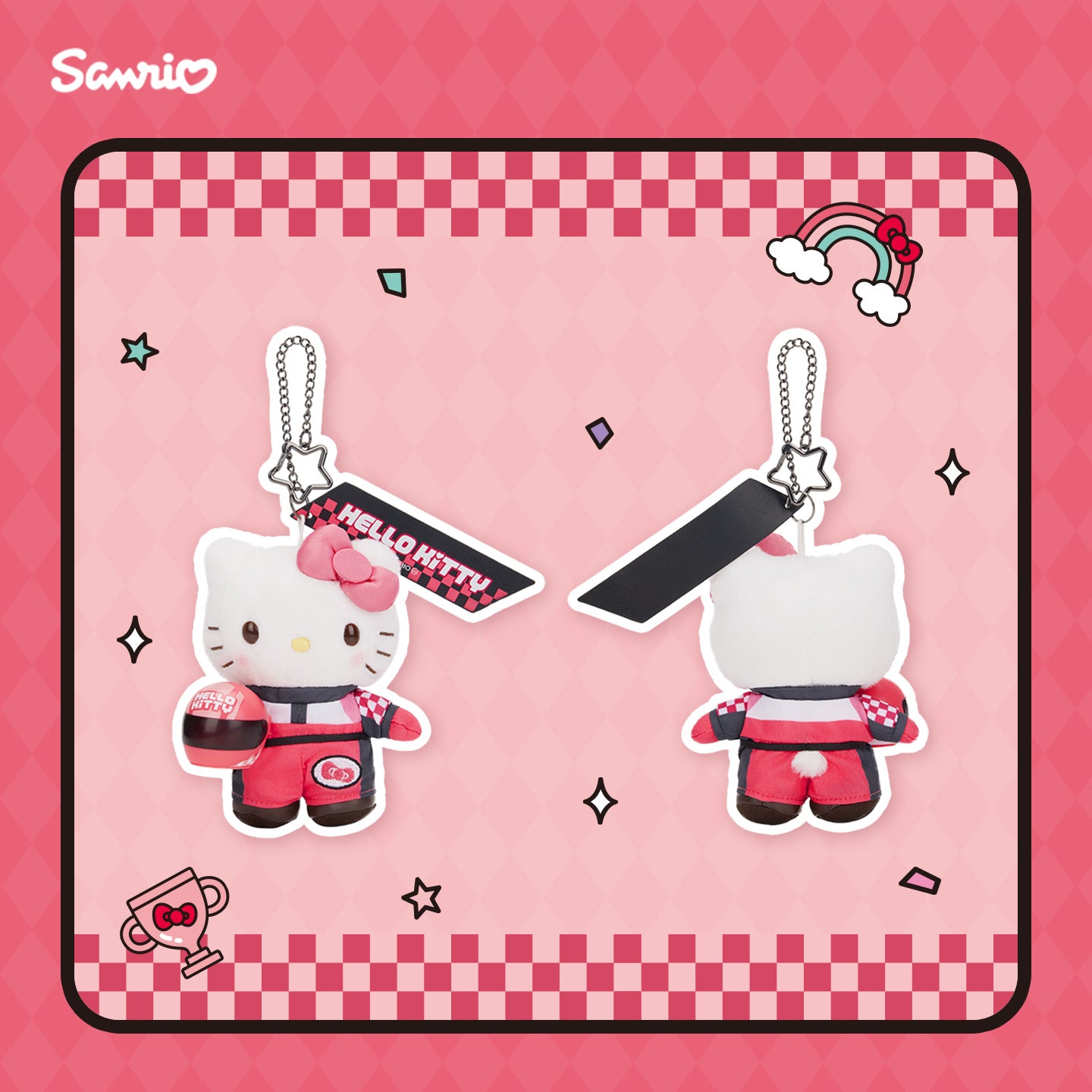 Sanrio Racing Championship Series Plush Keychain