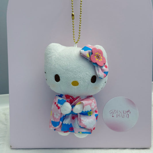 SANRIO Hello Kitty Fuji Mountain Kimono Plush Keychain (2018 Release) – Vintage Edition