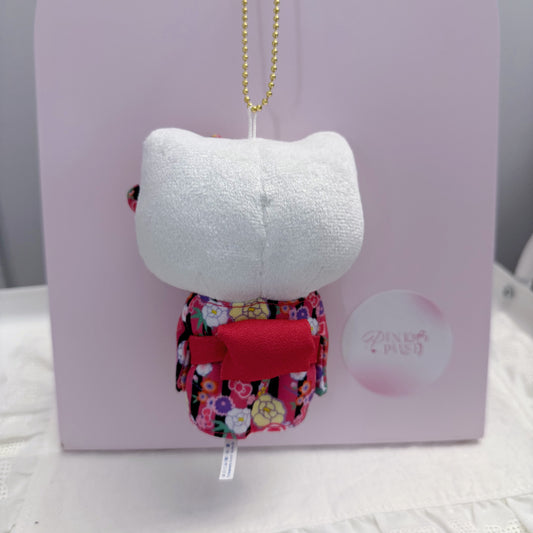 SANRIO Hello Kitty Red Bow Kimono Plush Keychain (2014 Release) – Vintage Edition