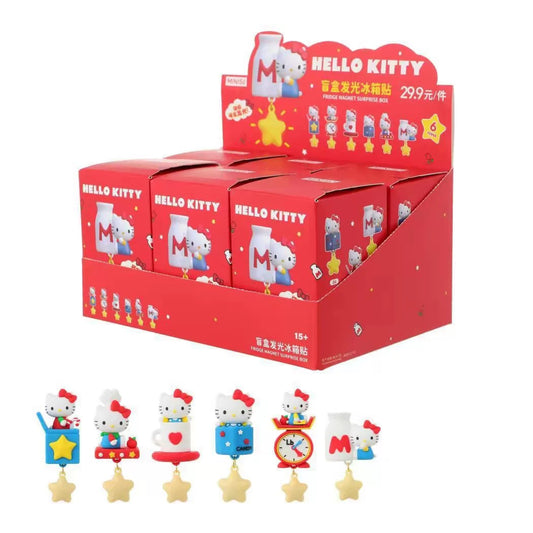 [Pre-Order]MINISO Hello Kitty Retro Restaurant Series Blind Box Glow-in-the-Dark Star Fridge Magnet