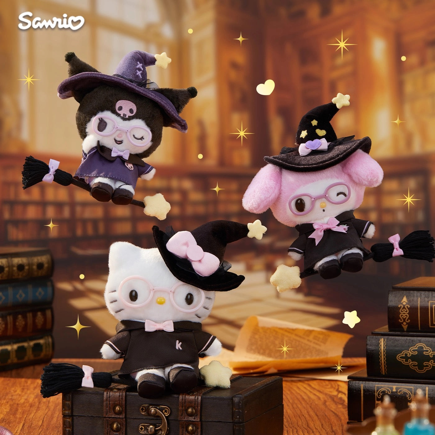 Kuromi Sanrio Magic Academy Series Plush Keychain