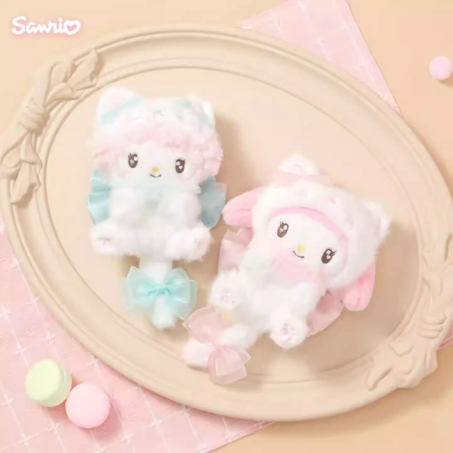 Sanrio Cream Cat Series Plush Keychain