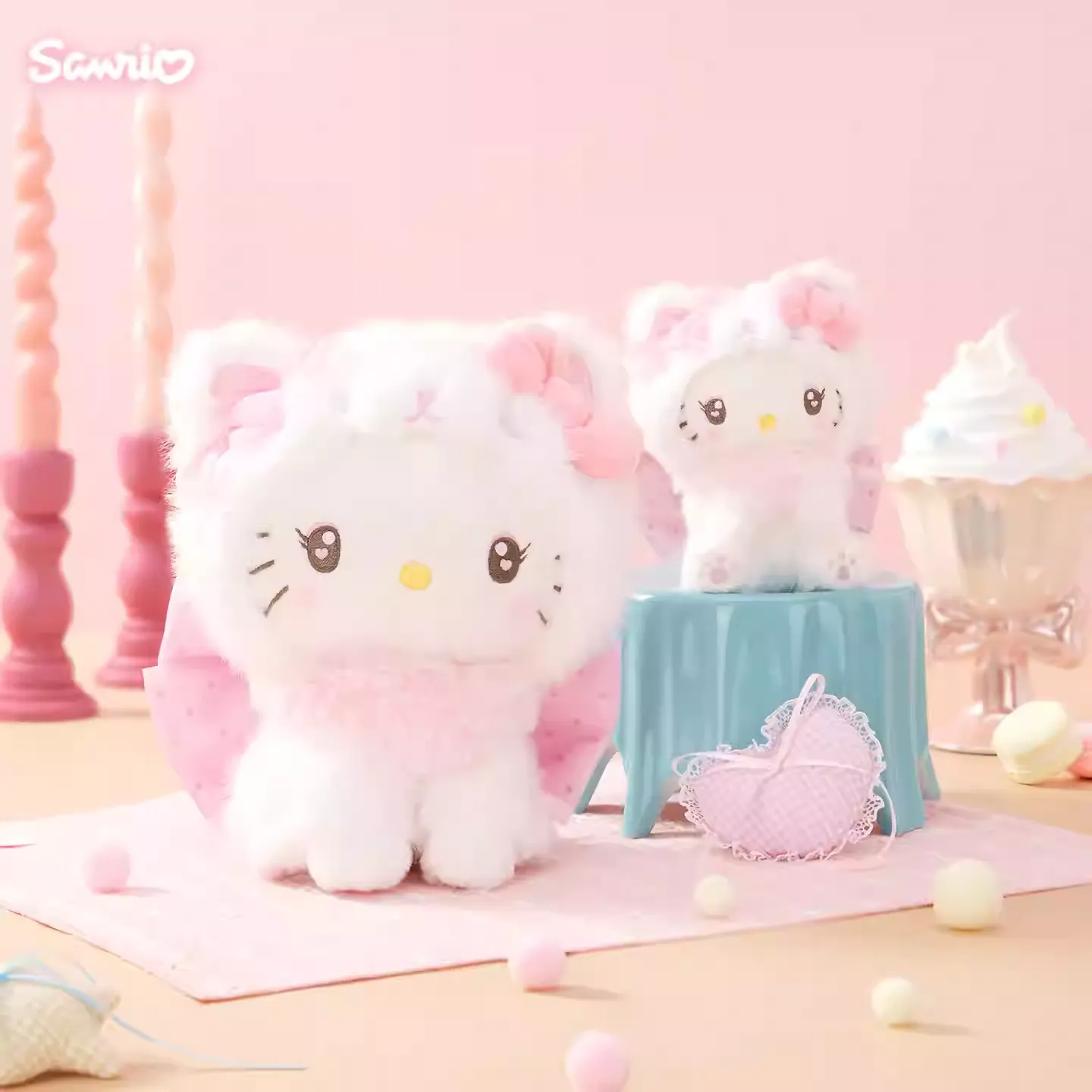 Sanrio Cream Cat Series Plush Keychain