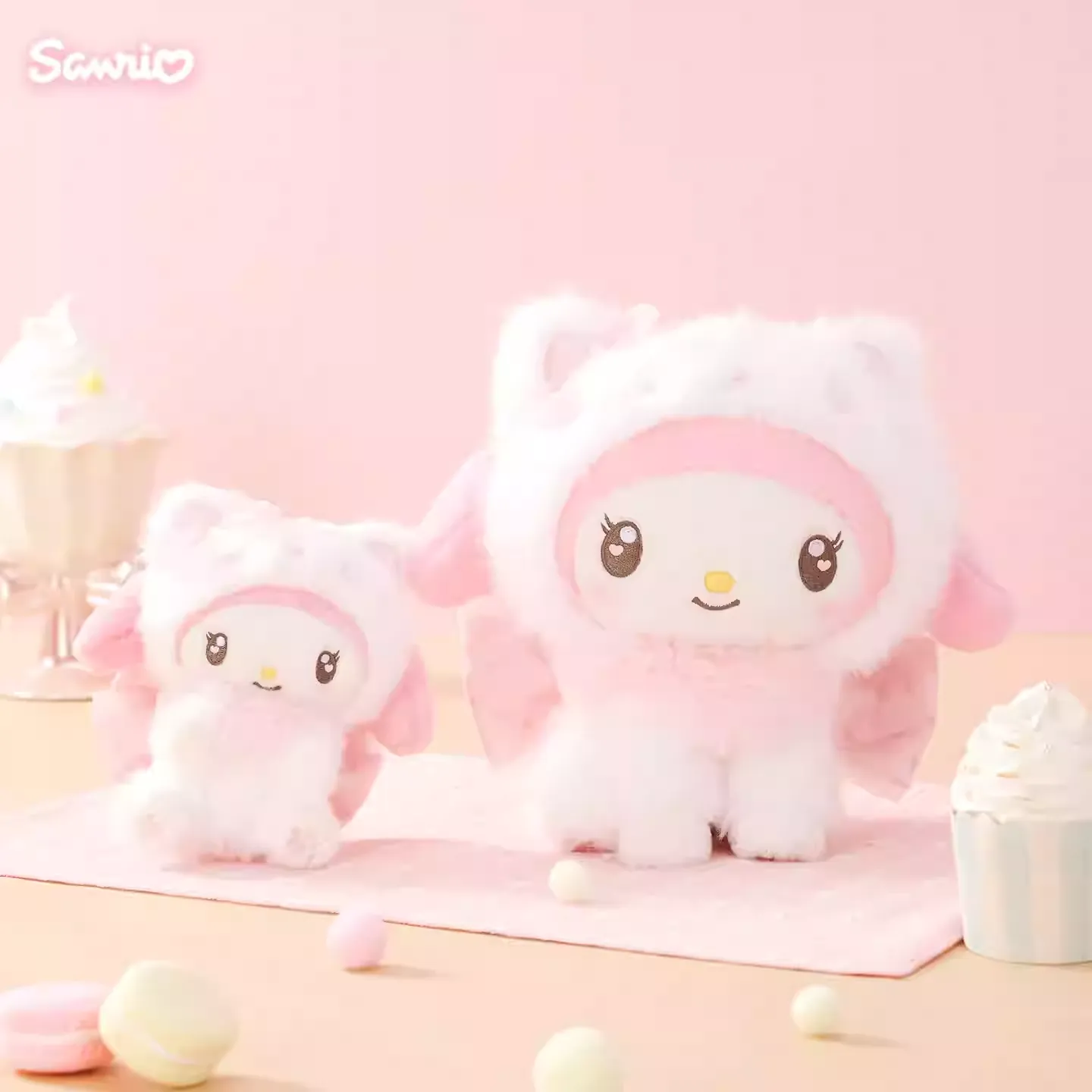 Sanrio Cream Cat Series Plush Keychain